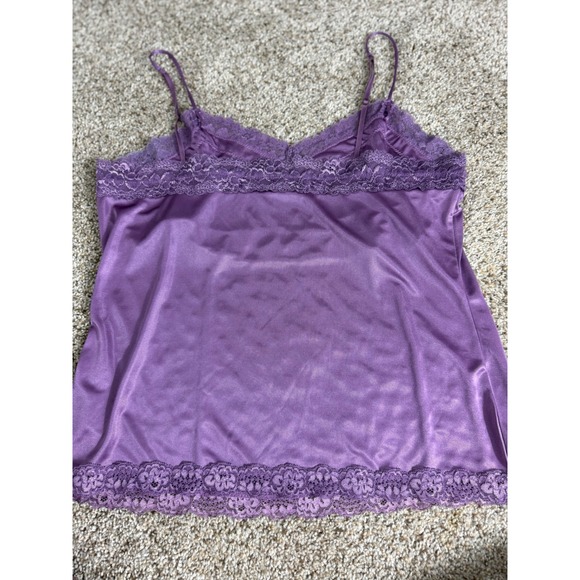 Worthington Purple Lace Trim Cami Top Womens XL Sleeveless sexy Camisole‎ - Picture 2 of 10